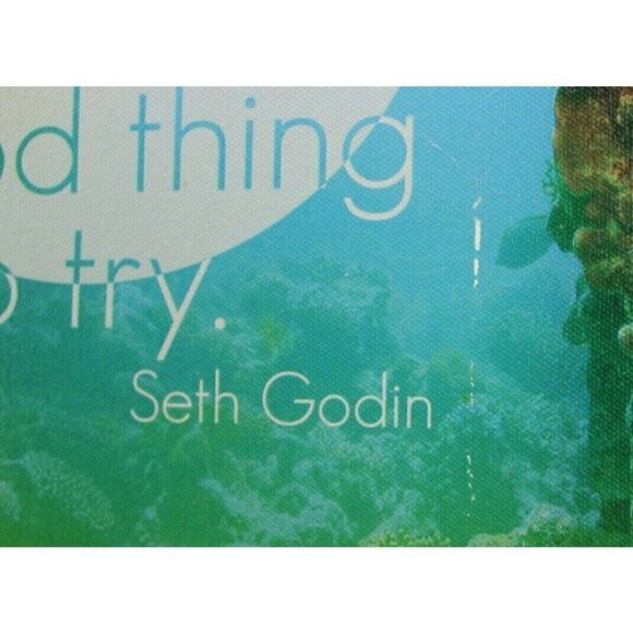 Seth Godin Wall Sign If It Scares You It Might Be A Good Thing Create Decor Blue - Picture 6 of 8